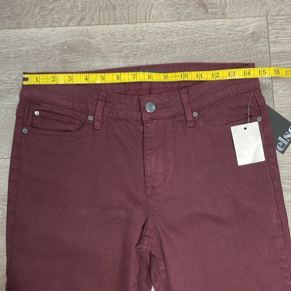 NWT else Malbec Wine Burgundy Skinny Denim Jeans 27 - Picture 9 of 16